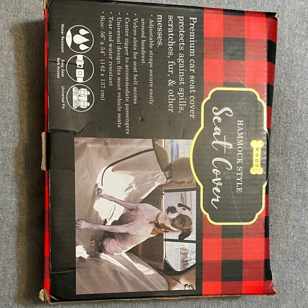 PetSafe Red and Black Plaid Seat Cover
